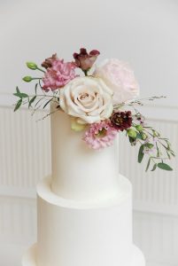 Blush pink wedding cake